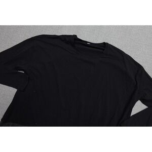 Lululemon Shirt Womens 8 Black Colorblock Tunic Long Sleeve Contrast Hem